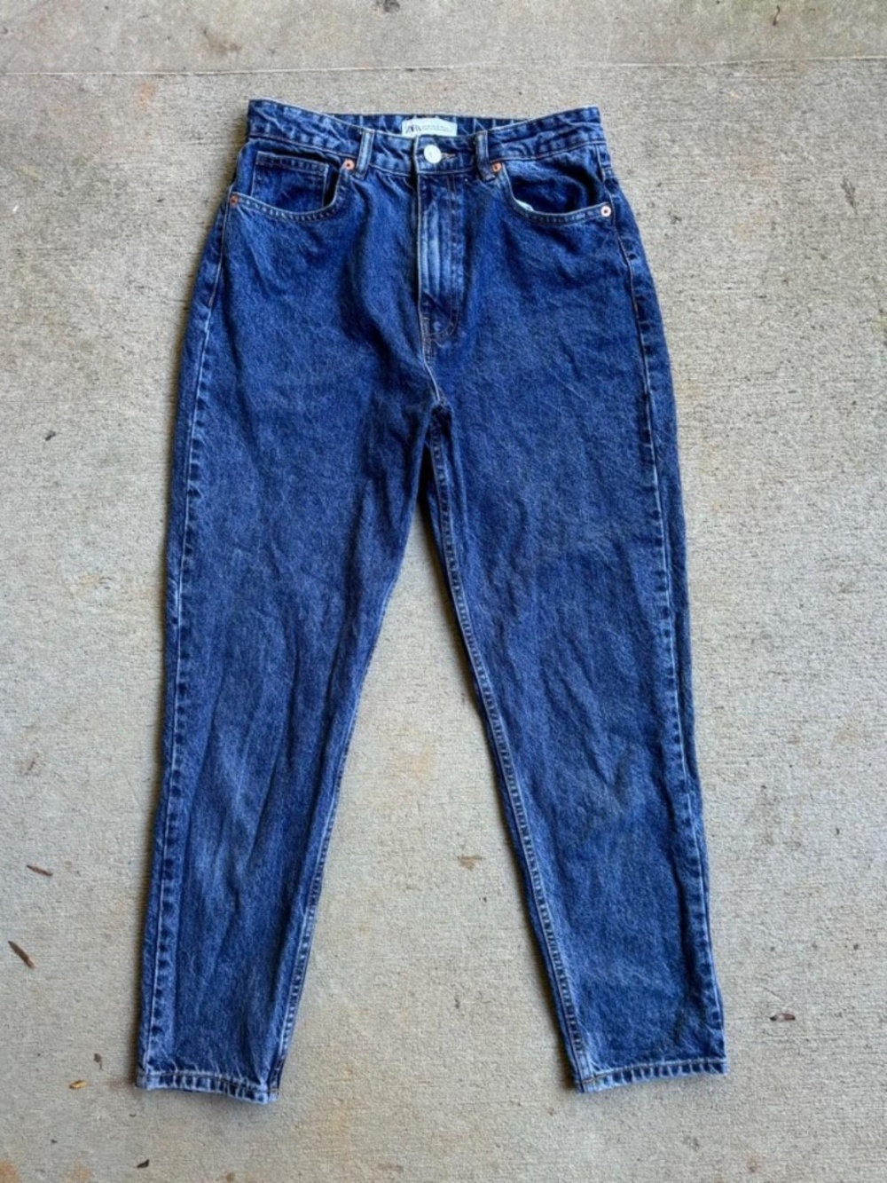 Zara High-Rise Mom Jeans Dark Wash Size 6